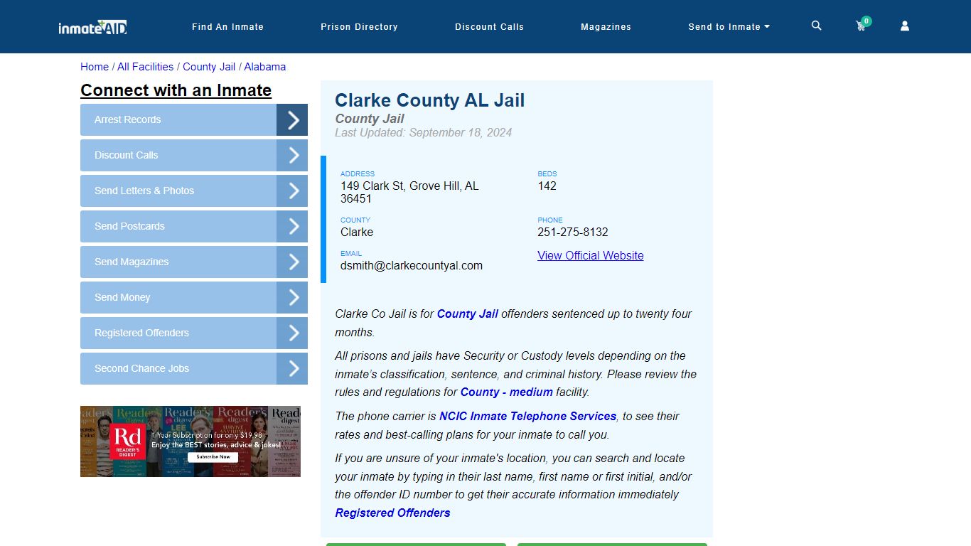 Clarke County AL Jail - Inmate Locator